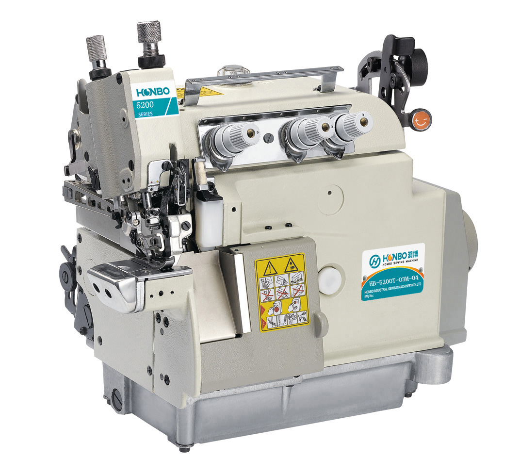 HB-5200T-03M-04 ultra high speed top and bottom feed 1 needle 3 threads overlock sewing machine