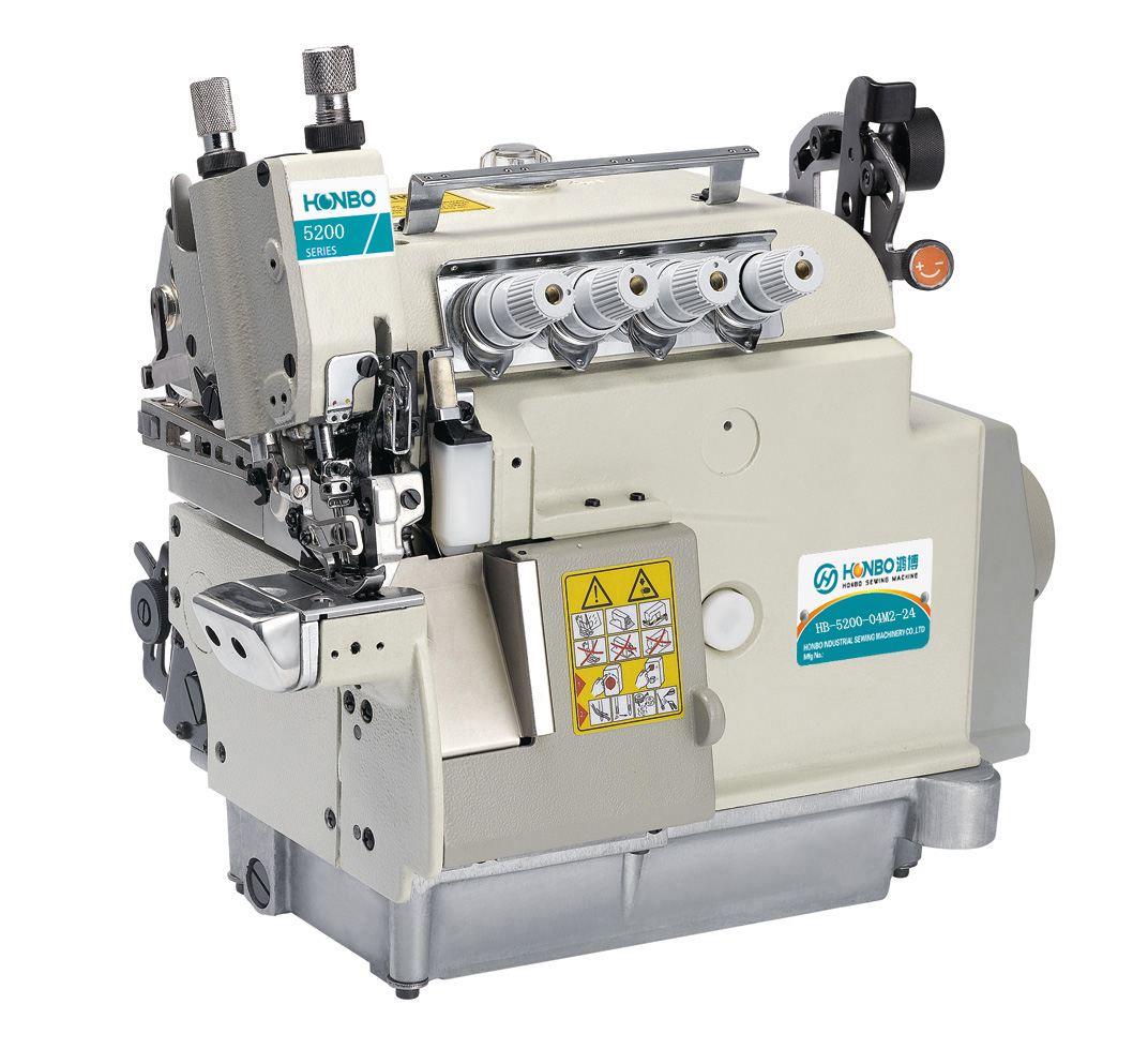 HB-5200T-04M2-24 ultra high-speed top and bottom feed 2 needles 4 threads flat-bed overlock sewing machine