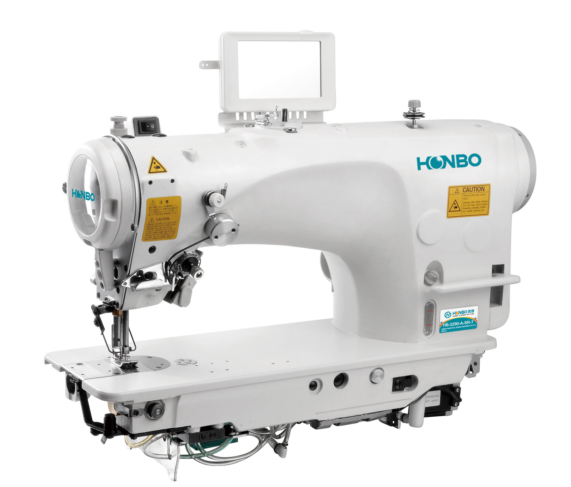 HB-2290-A-SR-7 computer controlled pattern design function flat bed zigzag sewing machine