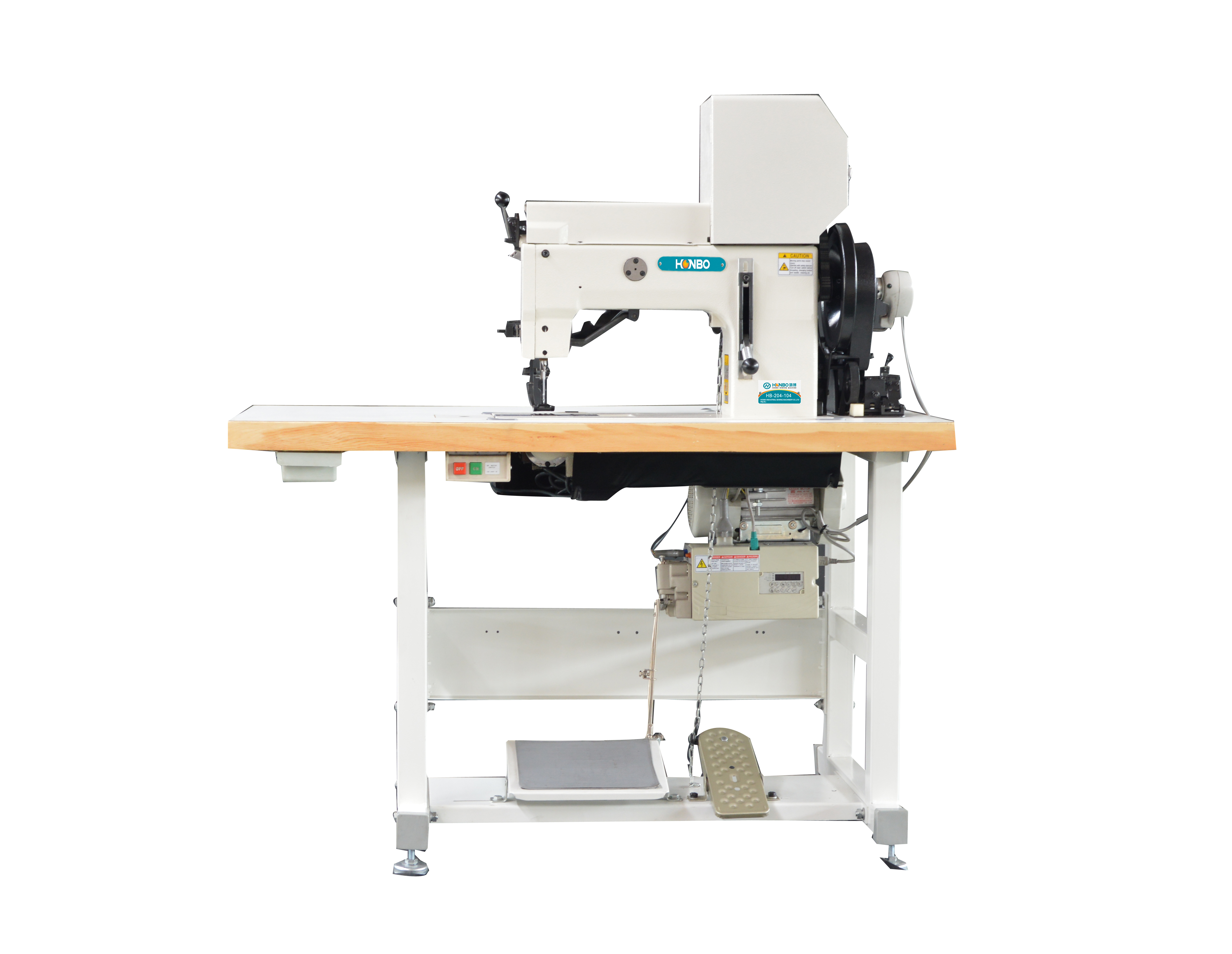 HB-204-104 top and bottom feeding multi point thick thread zigzag sewing machine