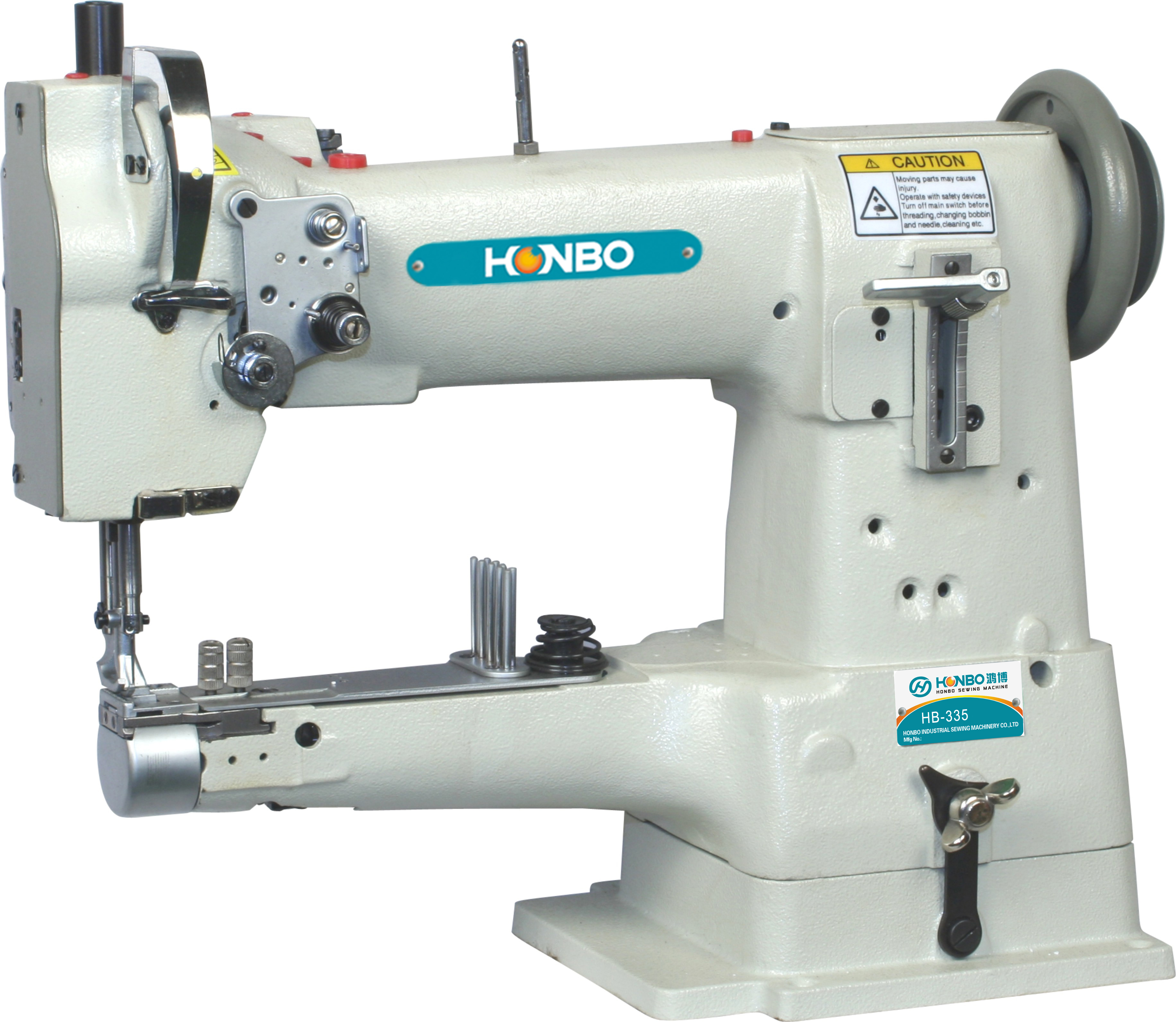 HB-335 single needle unison feed cylinder-bed binding shoes heavy duty sewing machine