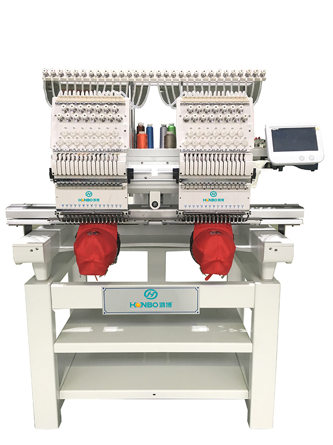 HB-1202 industrial sale price flat hat 2 head commercial embroidery machine
